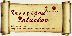 Kristijan Maluckov vizit kartica